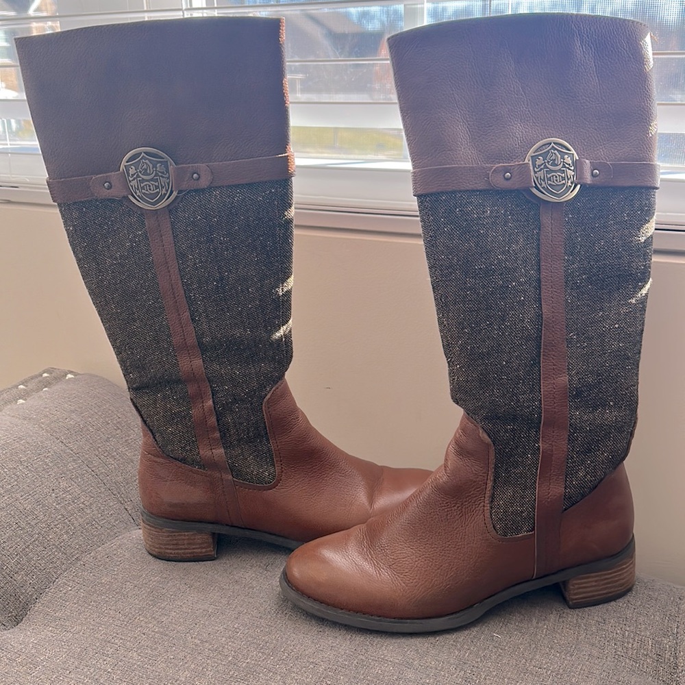 Brown riding boots